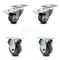 Service Caster 3.5 Inch Thermoplastic Rubber Swivel Top Plate Caster Lock Brakes 2 Rigid, 2PK SCC-TTL20S3514-TPRB-2-R-2 - alternate 4